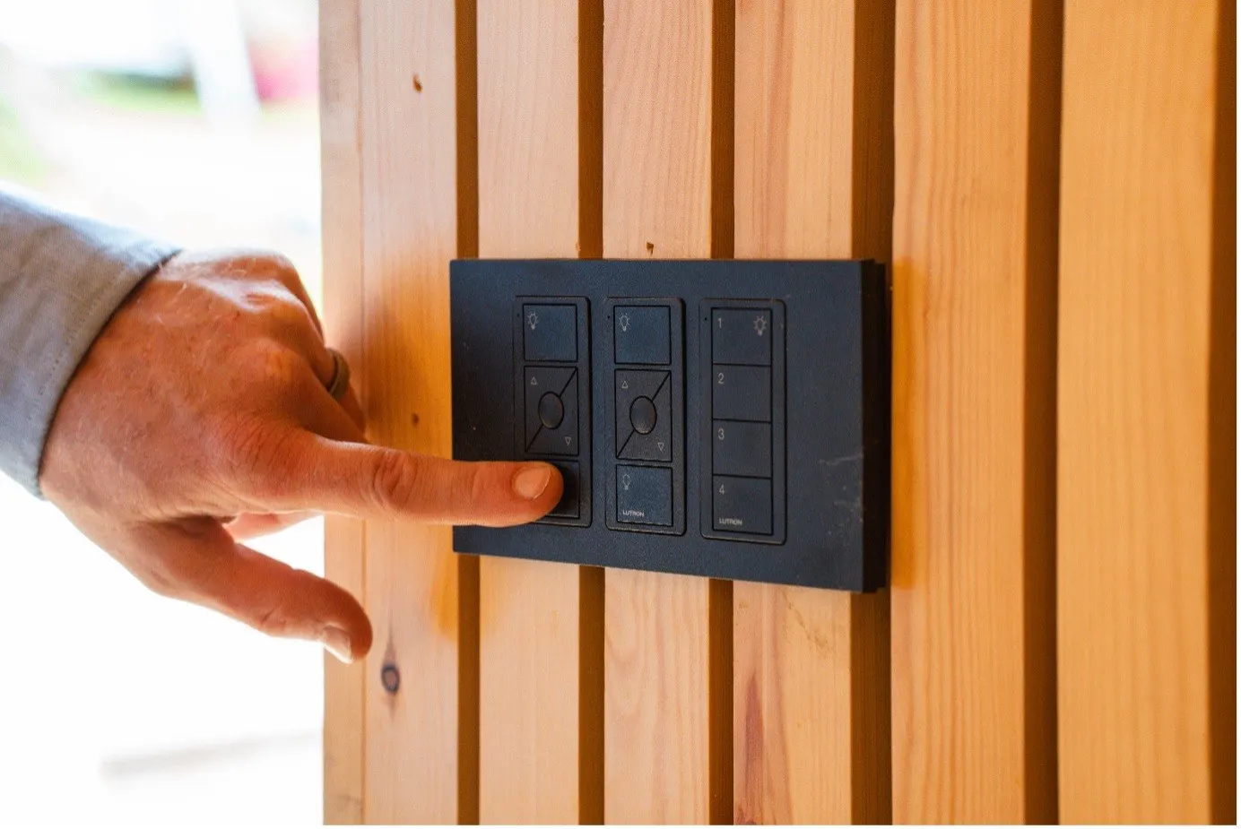 A Lutron control panel wired and installed by Allview Electrical